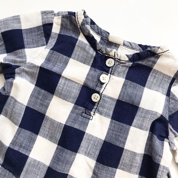 Old Navy buffalo plaid long sleeve top EUC 3-6m - Picture 2 of 2